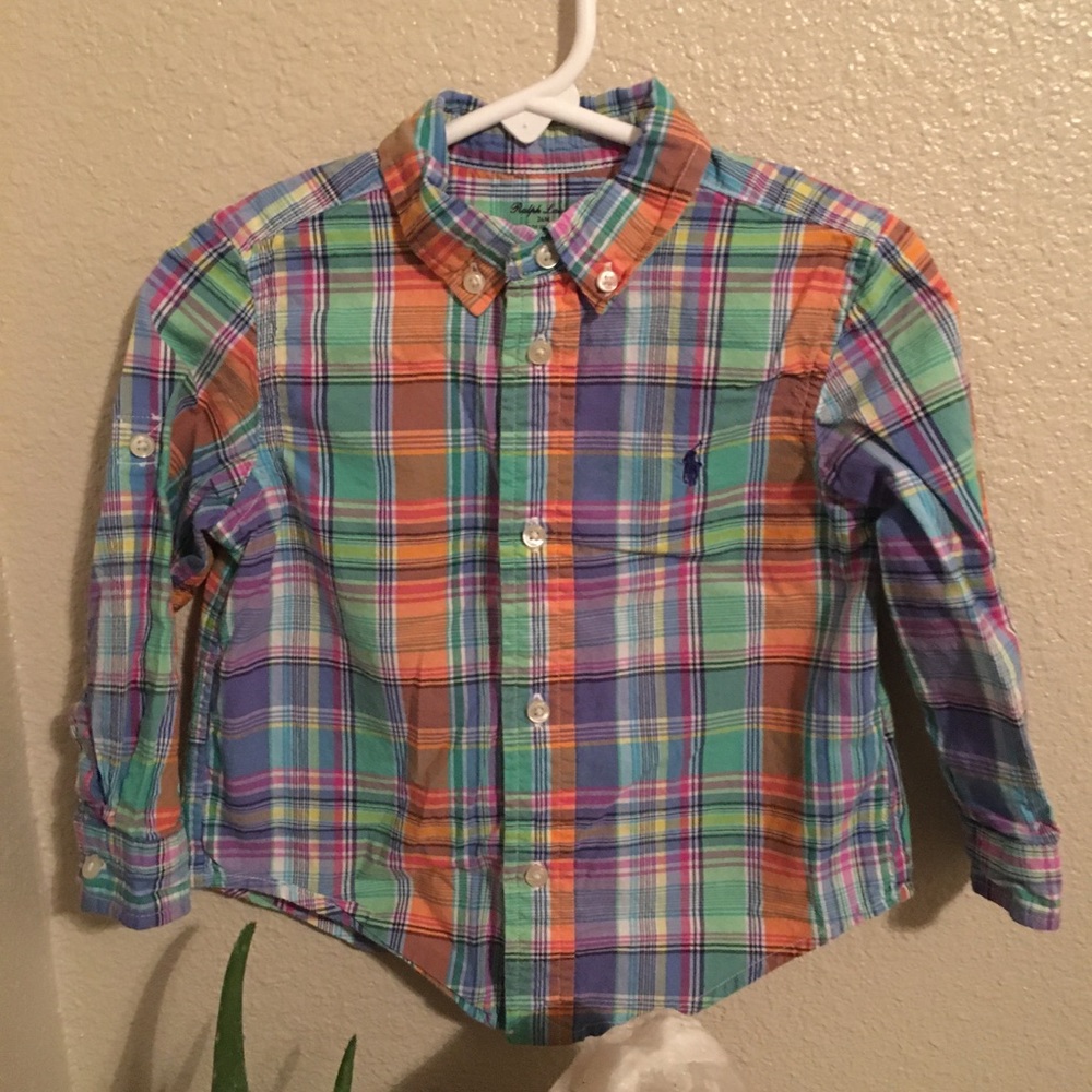 Plaid Polo Button up